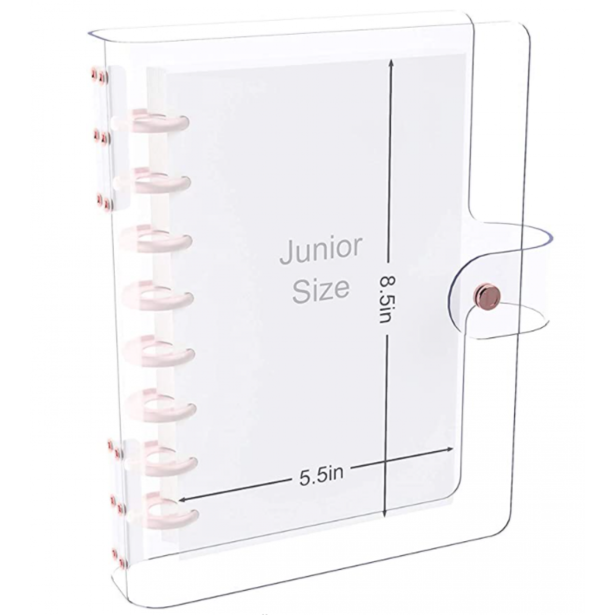 DISCAGENDA CLARITY CLEAR SEE THROUGH PVC PLANNER COVER - DISCBOUND, A5 SIZE