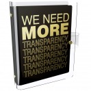 DISCAGENDA CLARITY CLEAR PVC PLANNER COVER - WE NEED MORE TRANSPARENCY (BLACK), RINGBOUND, A5 SIZE