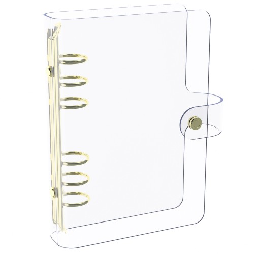 DISCAGENDA CLARITY CLEAR SEE THROUGH PVC PLANNER COVER - RINGBOUND, PERSONAL SIZE, GOLD DISCAGENDA CLARITY CLEAR SEE THROUGH PVC PLANNER COVER - RINGBOUND, PERSONAL SIZE, GOLD