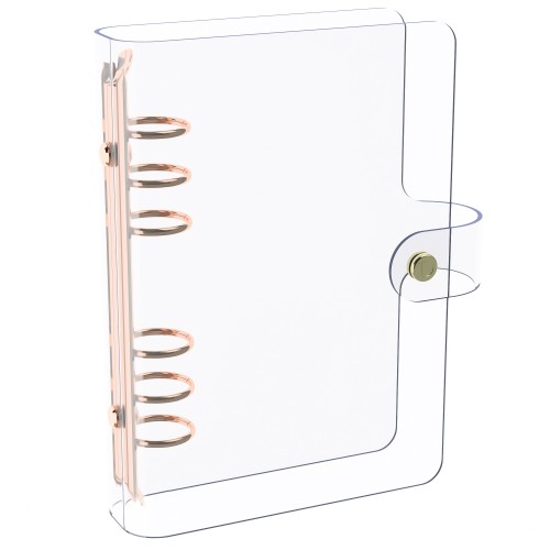 DISCAGENDA CLARITY CLEAR SEE THROUGH PVC PLANNER COVER - RINGBOUND, PERSONAL SIZE, ROSE GOLD DISCAGENDA CLARITY CLEAR SEE THROUGH PVC PLANNER COVER - RINGBOUND, PERSONAL SIZE, ROSE GOLD