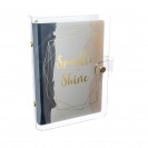 DISCAGENDA CLARITY CLEAR PVC PLANNER COVER - SPARKLE AND SHINE, RINGBOUND, PERSONAL SIZE