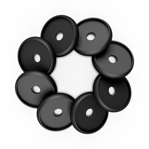 DISCAGENDA DISCBOUND DISCS 24MM 8 PIECE SET BLACK