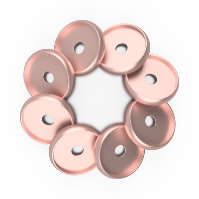 DISCAGENDA DISCBOUND DISCS 24MM 8 PIECE SET ROSE GOLD DISCAGENDA DISCBOUND DISCS 24MM 8 PIECE SET ROSE GOLD