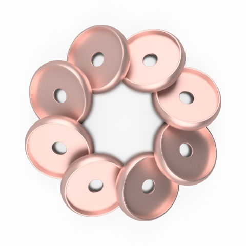 DISCAGENDA DISCBOUND DISCS 24MM 8 PIECE SET ROSE GOLD