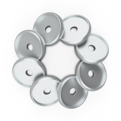 DISCAGENDA DISCBOUND DISCS 24MM 8 PIECE SET SILVER DISCAGENDA DISCBOUND DISCS 24MM 8 PIECE SET SILVER