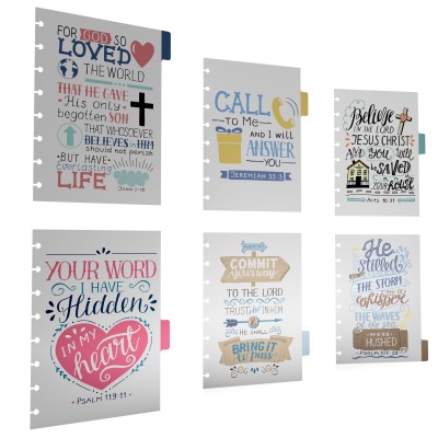 DISCAGENDA 6 SECTION PLASTIC DIVIDERS BIBLE VERSES