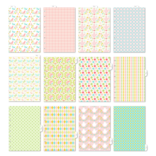 DISCBOUND 12 MONTHS PLASTIC DIVIDERS A5 - GARDEN