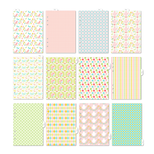 RINGBOUND 12 MONTHS PLASTIC DIVIDERS A5 (LARGE) - GARDEN RINGBOUND 12 MONTHS PLASTIC DIVIDERS A5 (LARGE) - GARDEN