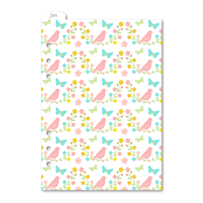 RINGBOUND 12 MONTHS PLASTIC DIVIDERS A5 (LARGE) - GARDEN RINGBOUND 12 MONTHS PLASTIC DIVIDERS A5 (LARGE) - GARDEN