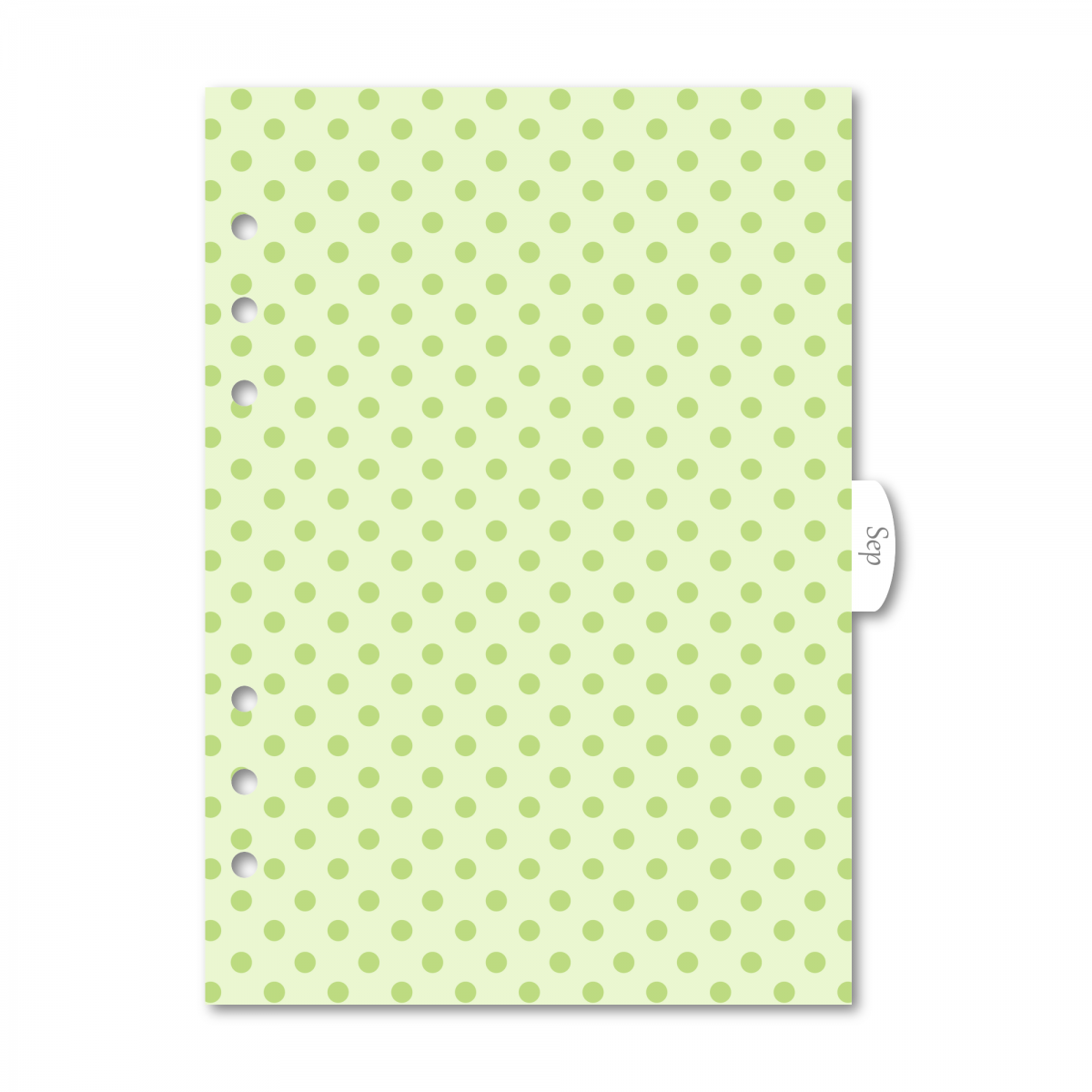 RINGBOUND 12 MONTHS PLASTIC DIVIDERS A5 (LARGE) - GARDEN