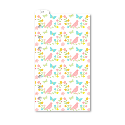 RINGBOUND 12 MONTHS PLASTIC DIVIDERS PERSONAL (SMALL) - GARDEN RINGBOUND 12 MONTHS PLASTIC DIVIDERS PERSONAL (SMALL) - GARDEN