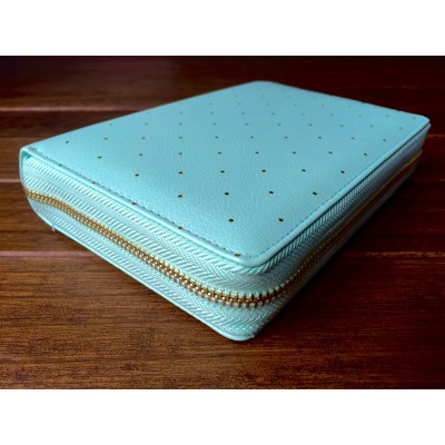  [Minor Flaw] DOKIBOOK MINT DOTTED WITH ZIP SMALL