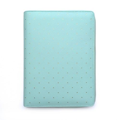 DOKIBOOK MINT DOTTED GOLD RINGS WITH ZIP LARGE