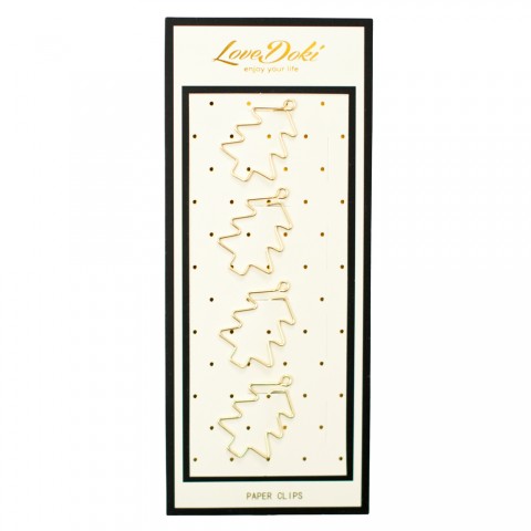 PAPER CLIPS GOLD CHRISTMAS TREE STYLE A