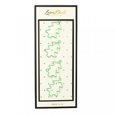 PAPER CLIPS GREEN CHRISTMAS TREE STYLE A