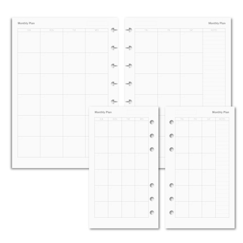 PLANNER REFILL - MONTHLY PLAN