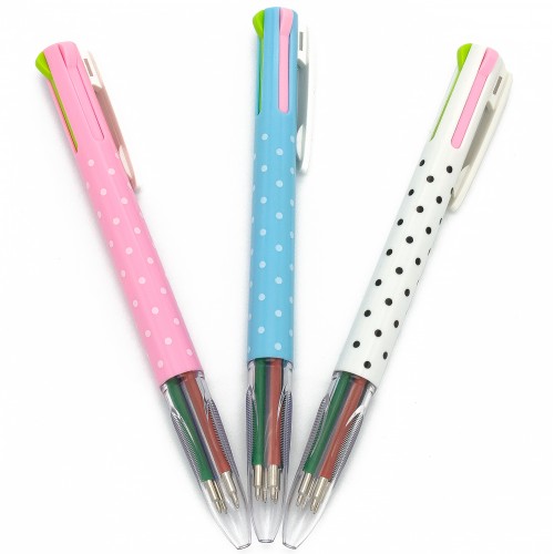 STATIONERY.LIFE POLKA DOTS MULTI COLOR BALL POINT PEN STATIONERY.LIFE POLKA DOTS MULTI COLOR BALL POINT PEN