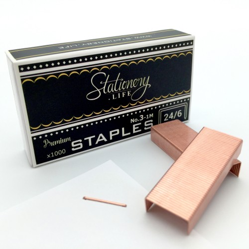 STATIONERY.LIFE ROSEGOLD STAPLES 24/6 NO.3-1M X 1000 STATIONERY.LIFE ROSEGOLD STAPLES 24/6 NO.3-1M X 1000